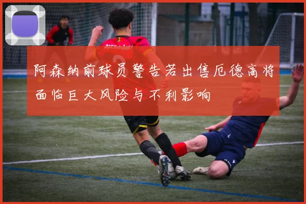 阿森纳前球员警告若出售厄德高将面临巨大风险与不利影响